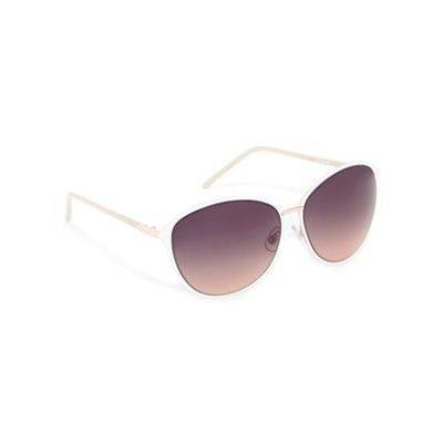 Floozie by Frost French White oversized cat eye sunglasses